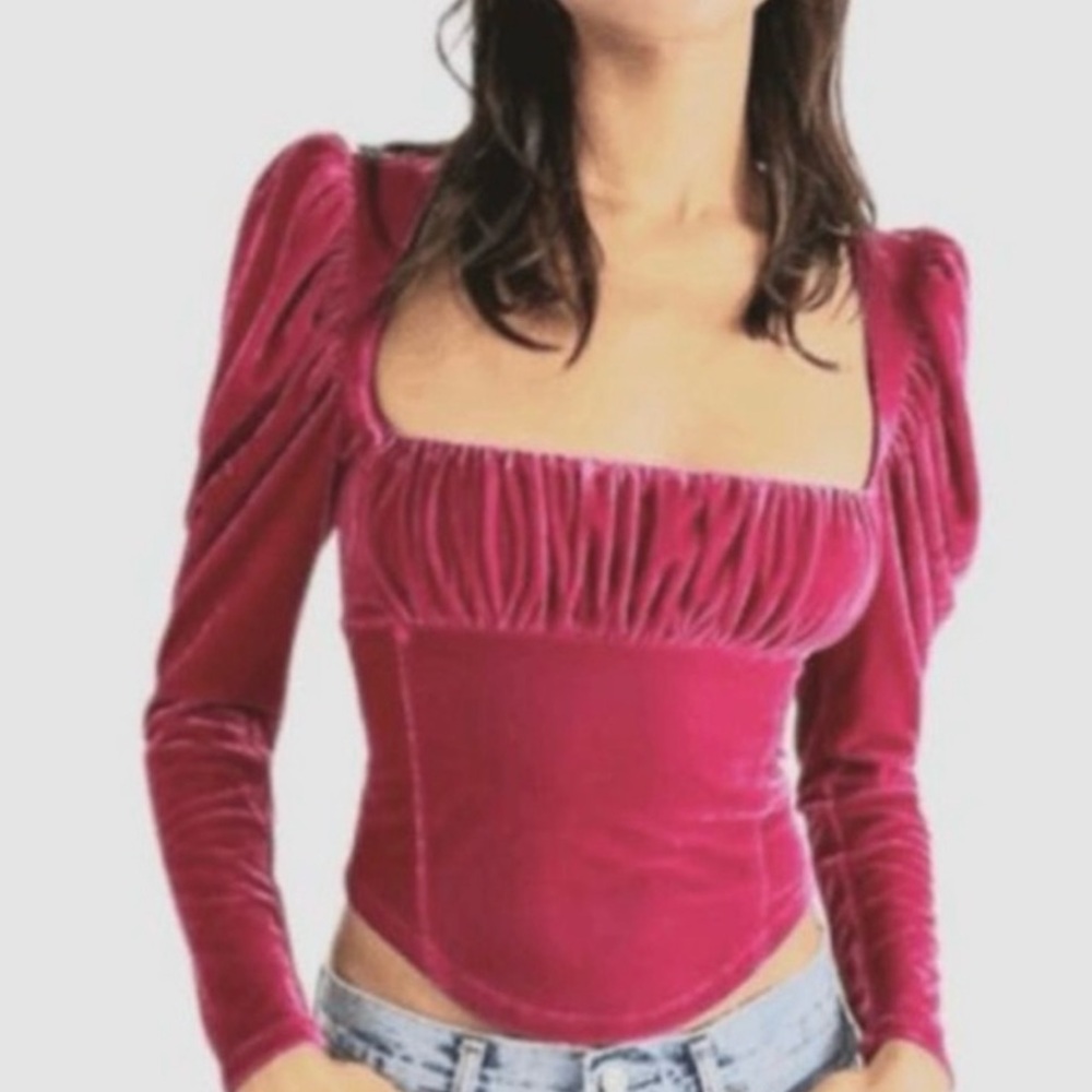 Free people Velour top